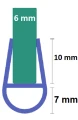 Uszczelka prysznicowa 6mm, 100 cm 